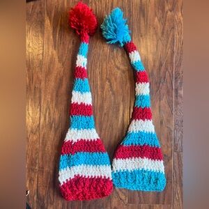 Dr Seuss Striped Kids Pom-Pom Hat